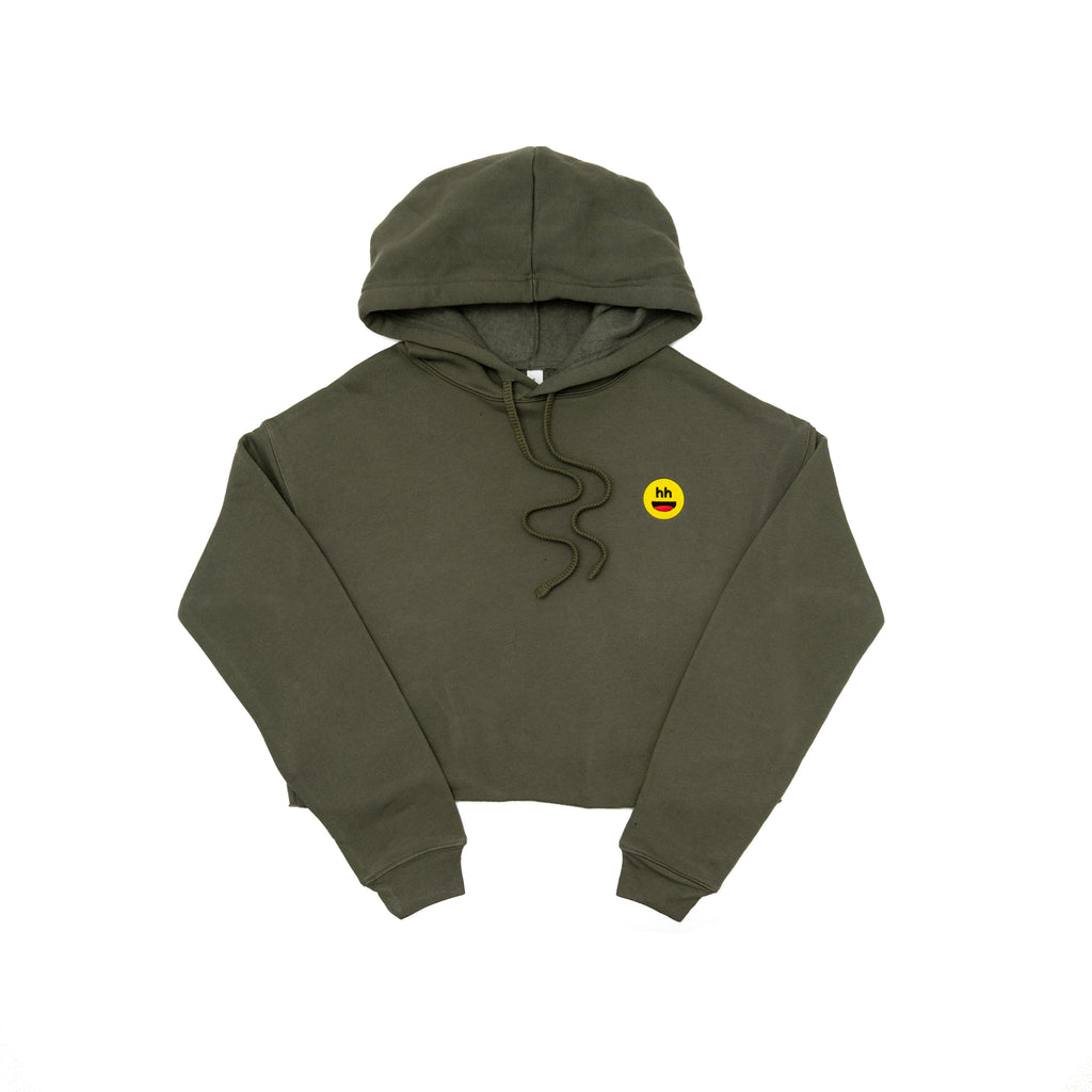 Women's Cropped Hoodie Olive
