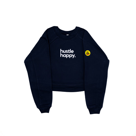 Women's HH Cropped Crewneck Sweatshirt Navy Blue