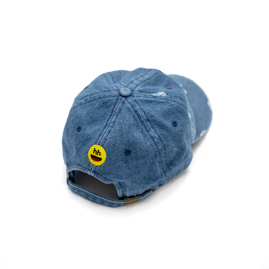 Distressed Dad Hat Denim