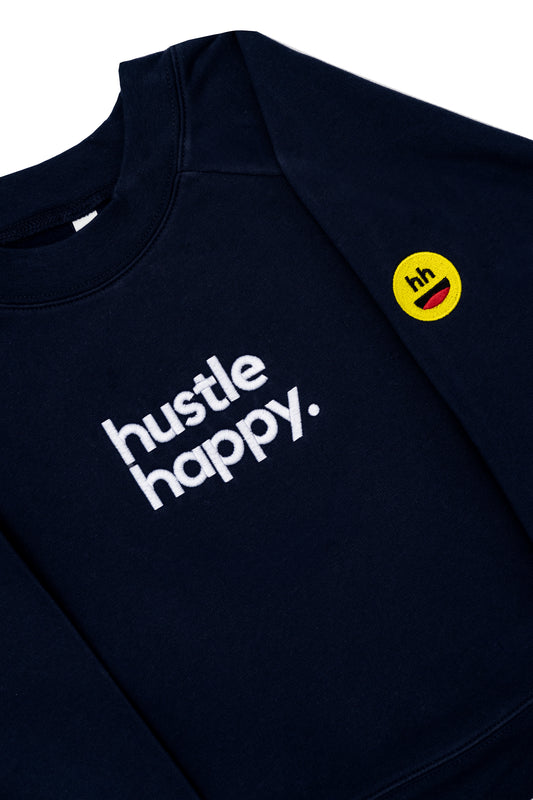 Women's HH Cropped Crewneck Sweatshirt Navy Blue