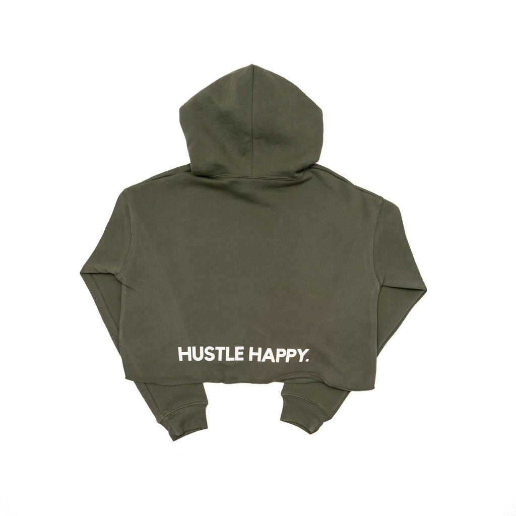 Women's Cropped Hoodie Olive